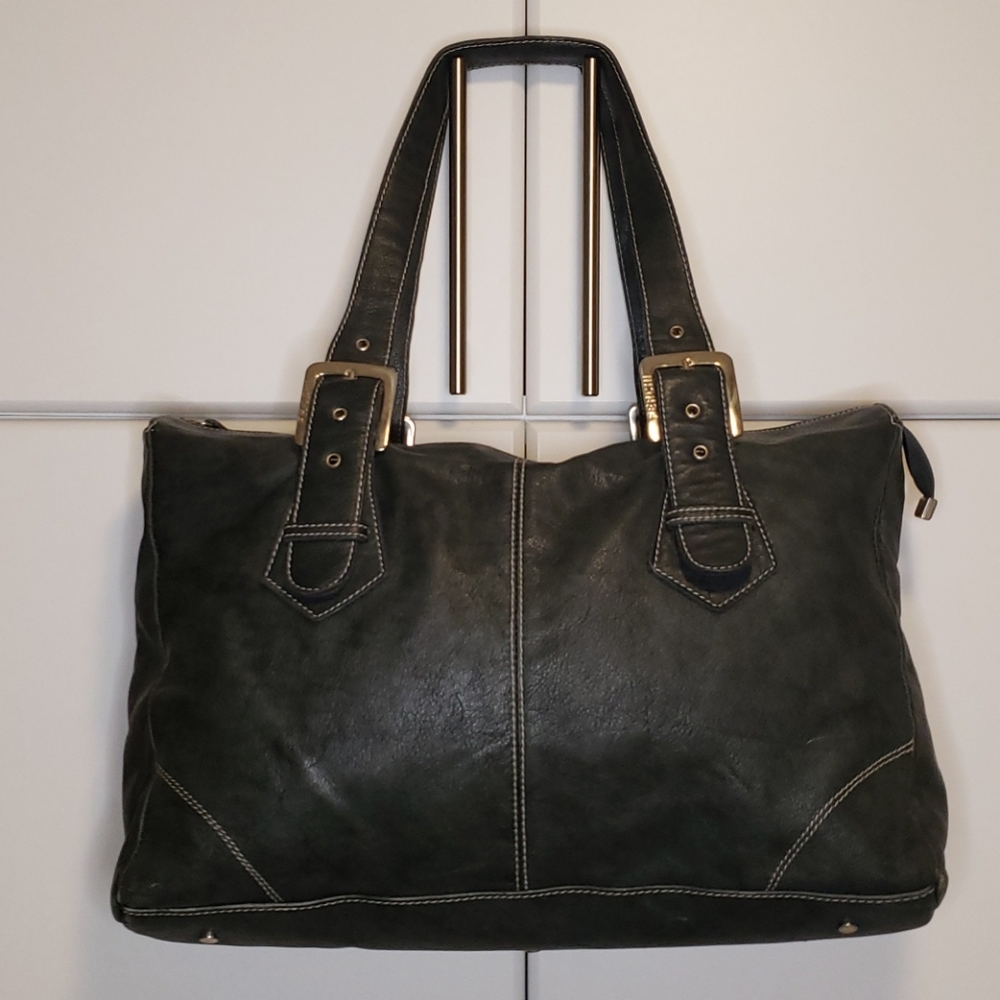 Gorgeous Green Leather Ferchi Handbag